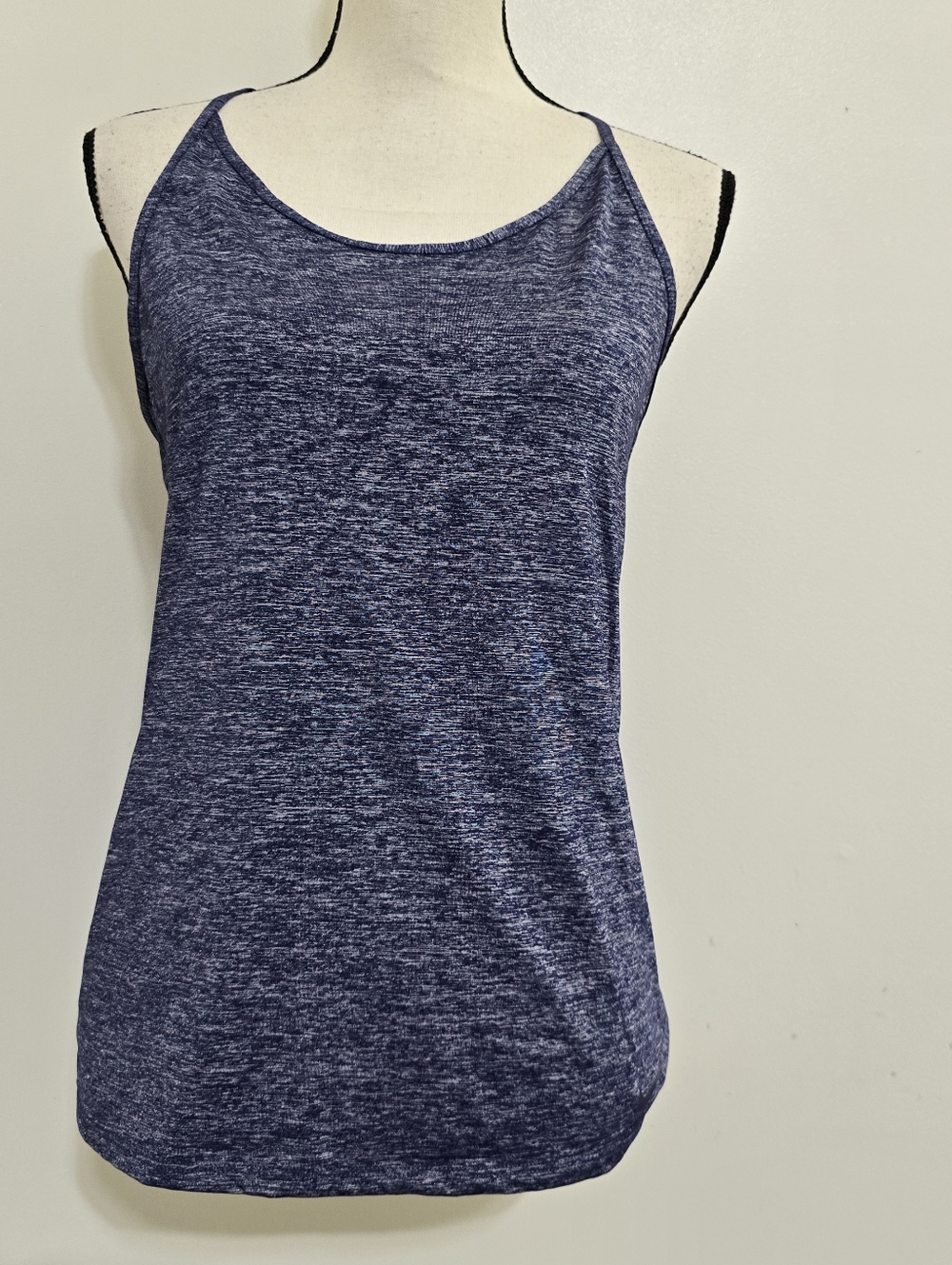 NIKE size Medium Dri Fit Strappy Activewear Tank Heathered Blue